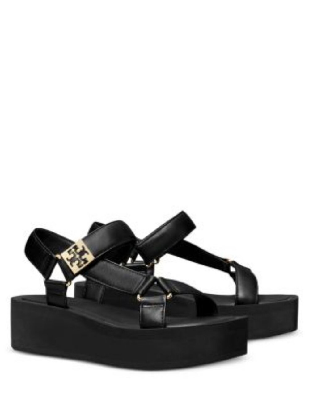 NIB Tory Burch Mellow Platform Sandals BLACK